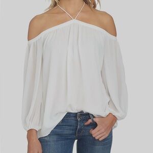 1. State Off-Shoulder White Blouse
